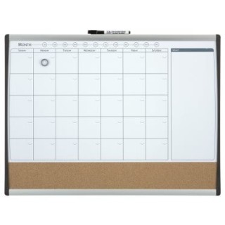 organizador mensual magnetico+tablero corcho horizontal 585x430mm nobo 1903813