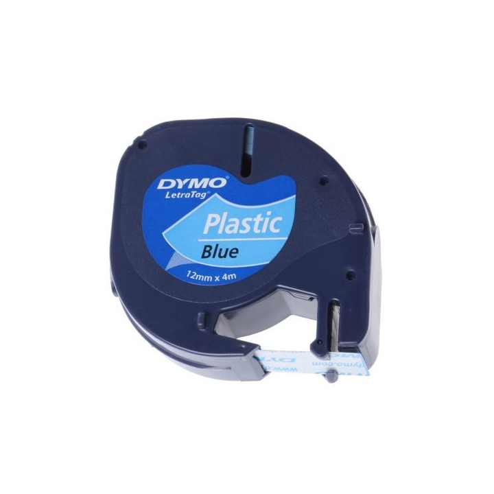 cinta rotuladora letratag 12mmx4m negro/azul dymo s0721650