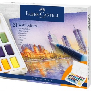 estuche con 24 acuarelas creative studio. faber castell 169724