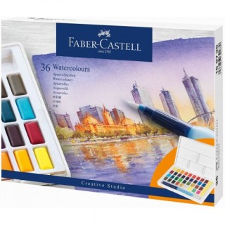 estuche con 36 acuarelas creative studio. faber castell 169736