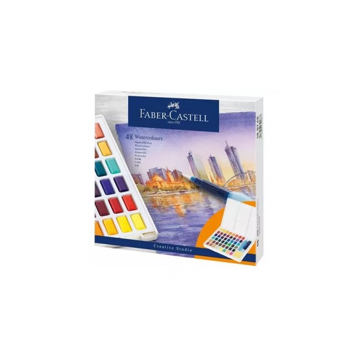 estuche con 48 acuarelas creative studio. faber castell 169748