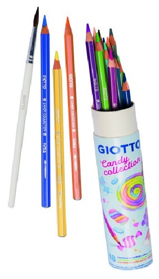 bote 18 lapices acuarelables candy collection giotto f250000