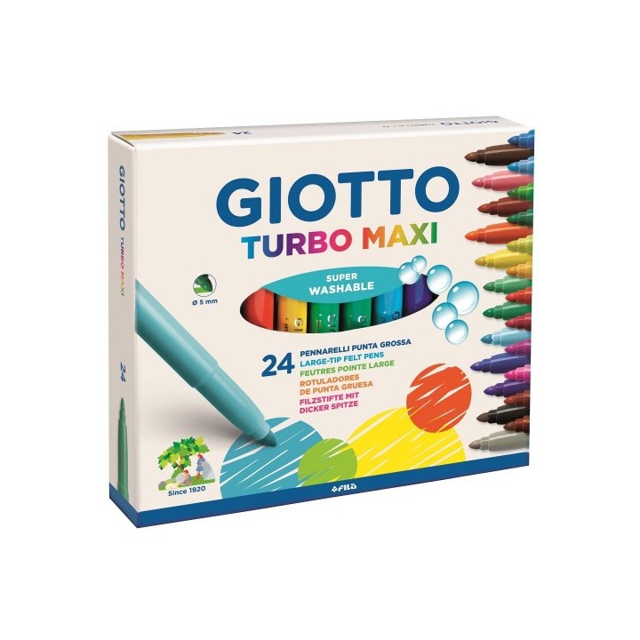 estuche 24 rotuladores turbo maxi giotto f455000