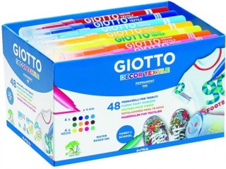 pack 48 marcadores decor textil coles giotto f494700