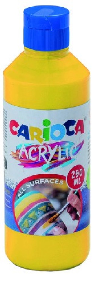 botella pintura acrilica 250 ml. amarillo carioca 40431/03