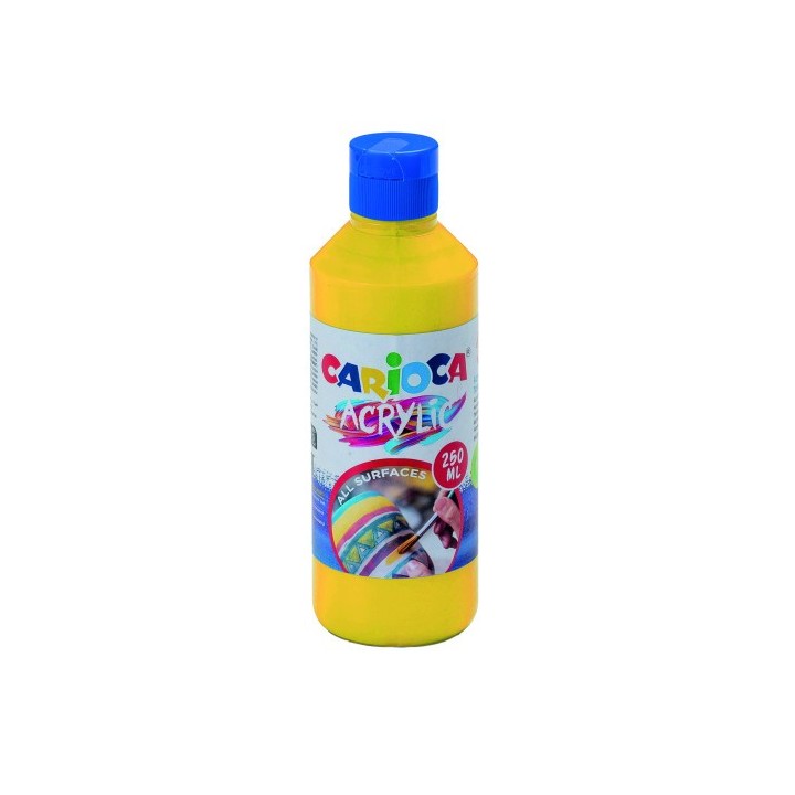 botella pintura acrilica 250 ml. amarillo carioca 40431/03