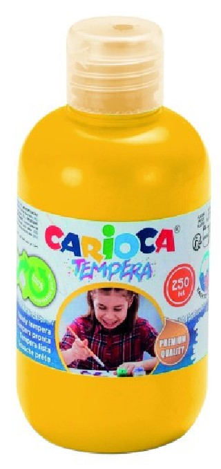 botella tempera 250 ml. amarillo carioca 40424/03