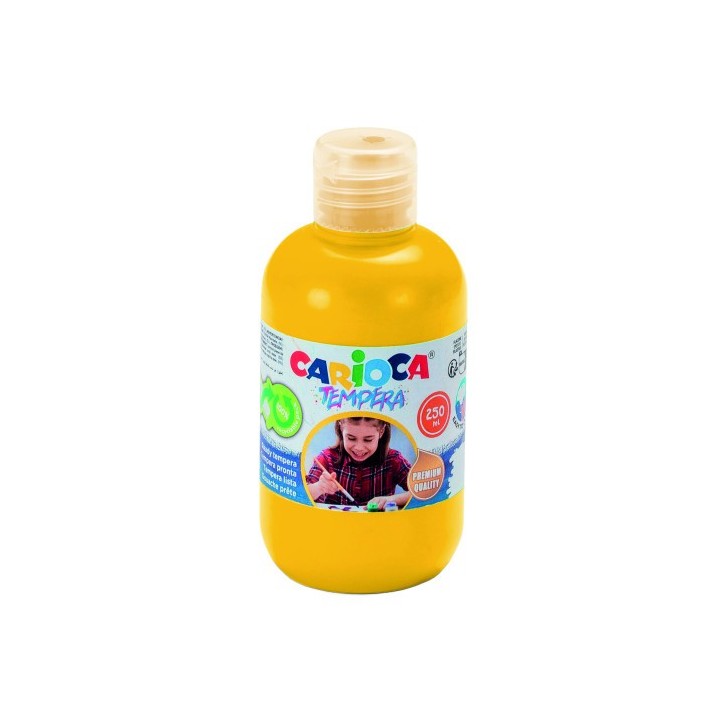 botella tempera 250 ml. amarillo carioca 40424/03
