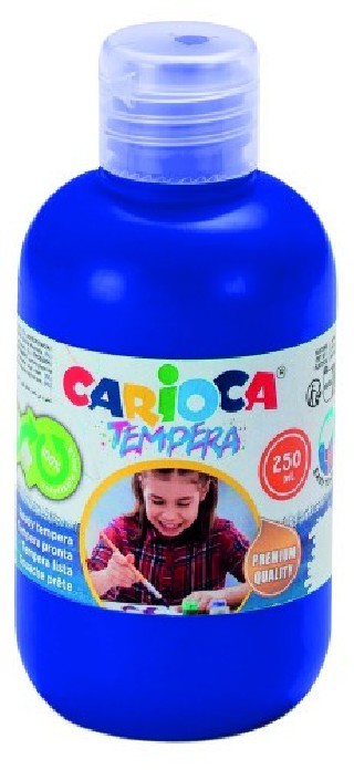 botella tempera 250 ml. azul carioca 40424/05