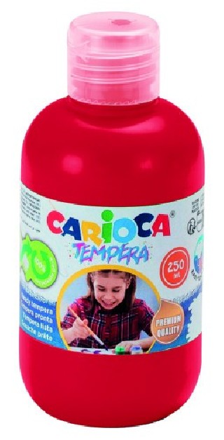 botella tempera 250 ml. rojo carioca 40424/10