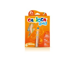 caja 6 lapices 3 en 1 + sacapuntas carioca baby 42817