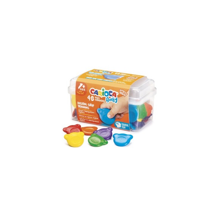 carioca teddy crayons baby - 48 uds