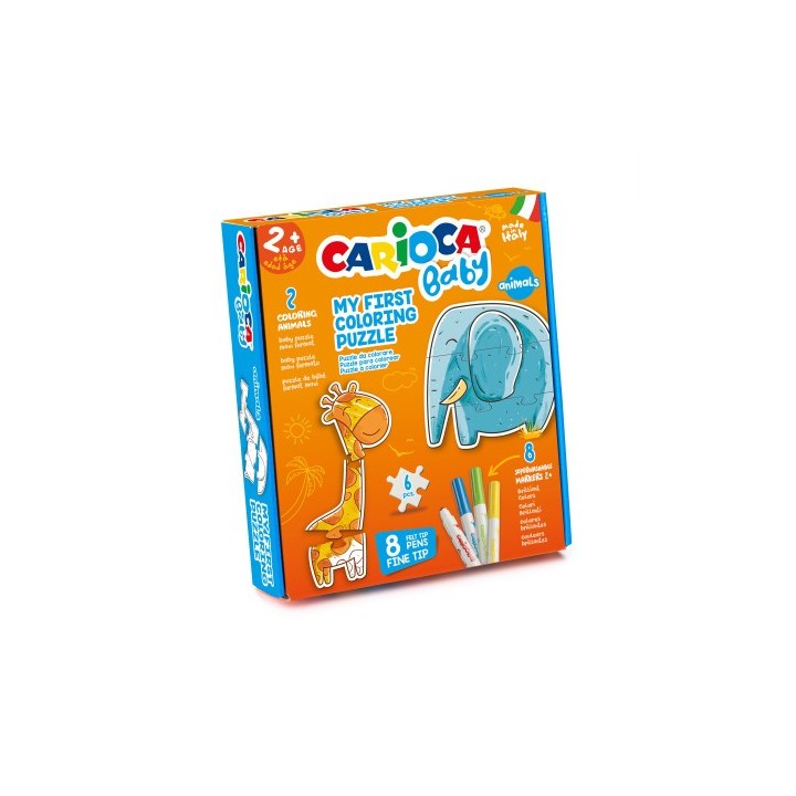 carioca puzle para colorear animals baby