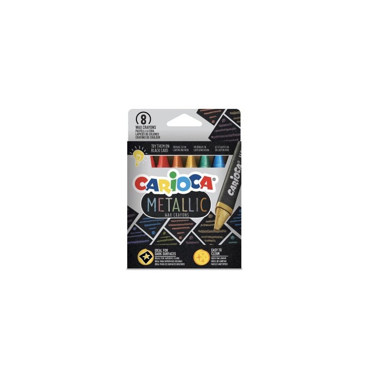carioca ceras maxi wax metallic - 8 uds
