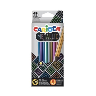 caja 12 lapices de color metalico carioca  43164