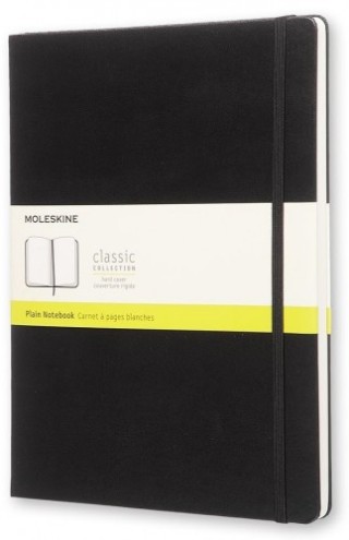 libreta clasica tapa dura negra xl (19x25cm) lisa moleskine qp092