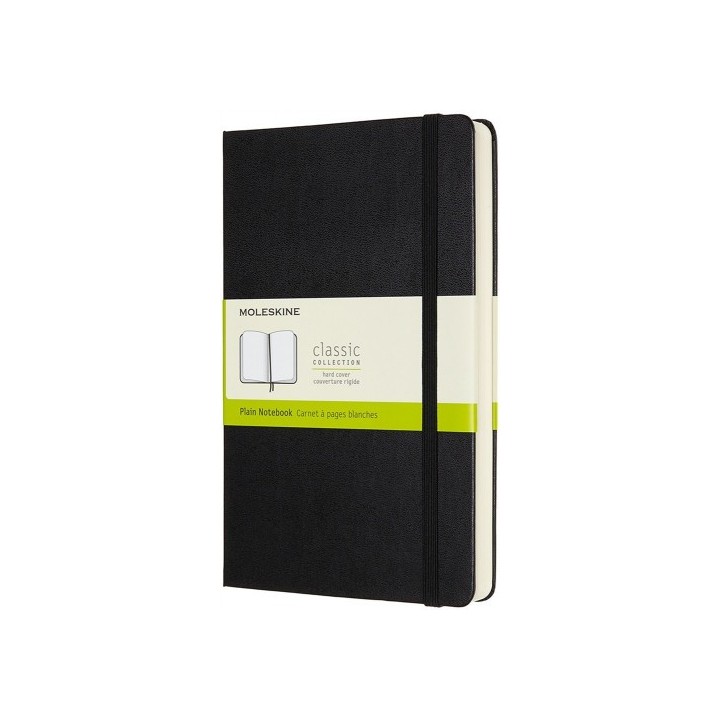 libreta clasica mayor grosor negra l (13x21cm) lisa tapa dura moleskine qp062exp
