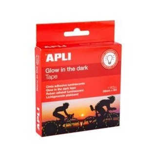 cinta adhesiva luminiscente 20 mm x 5 m apli 19235