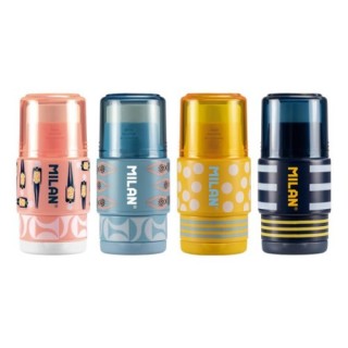 milan 4725116sm sacapuntas sacapuntas manual azul, azul claro, marina, rosa