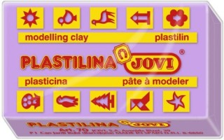 caja 30 pastillas plastilina 50 g - lila jovi 7014