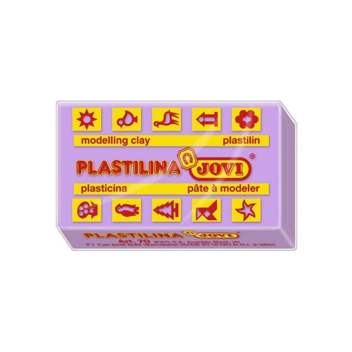 caja 30 pastillas plastilina 50 g - lila jovi 7014