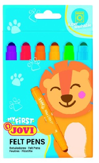 my first felt pen estuche 6 rotuladores colores surtidos new jovi 1206