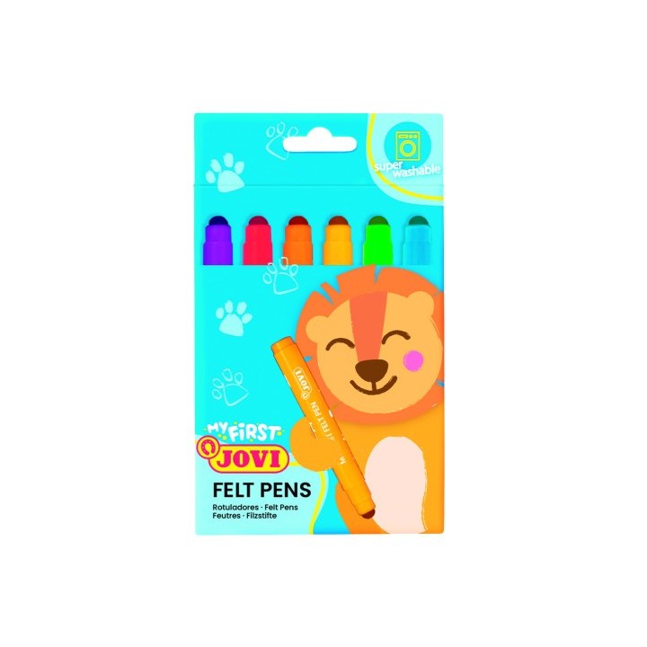 my first felt pen estuche 6 rotuladores colores surtidos new jovi 1206