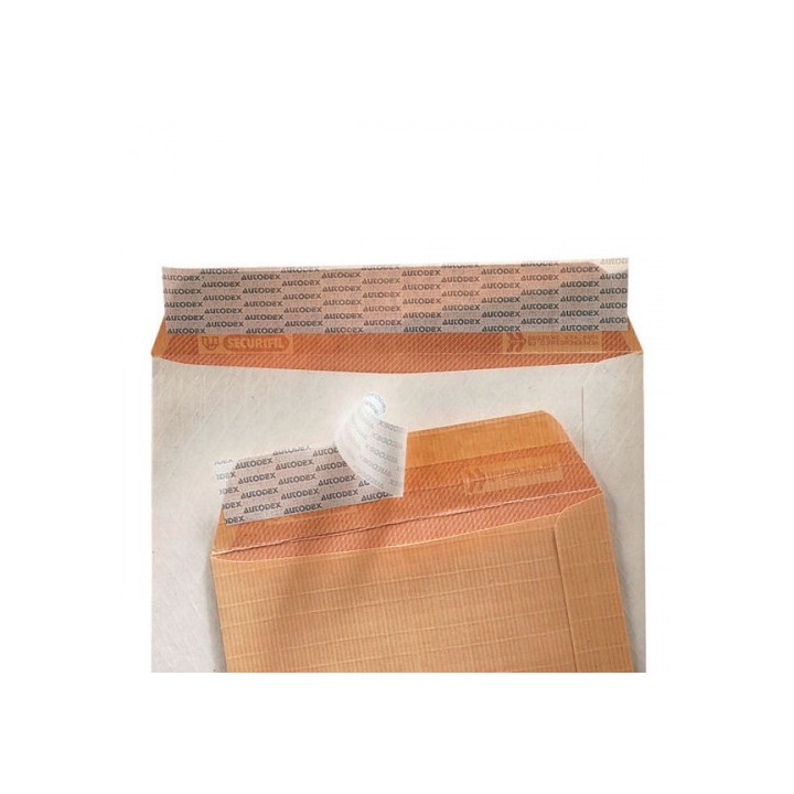 caja 100 bolsas radiografia (310x410) kraft armado 120 grs. autosam autoadhesivo tira de silicona en