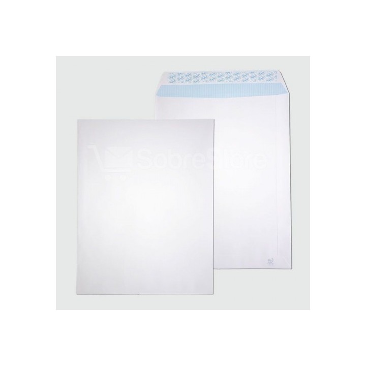 caja 100 bolsas radiografia (370x450) offset blanco 100 grs. autosam autoadhesivo con tira de silico