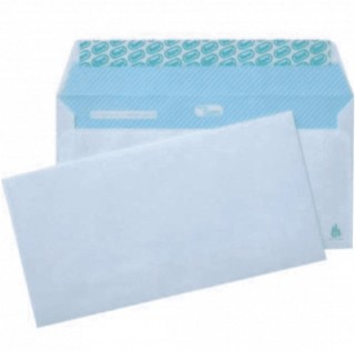 caja 500 sobres din dl (110x220) offset blanco 90 grs. opensam autoadhesivo con tira de silicona sam