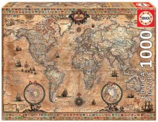 educa antique world map puzzle rompecabezas 1000 pieza(s)
