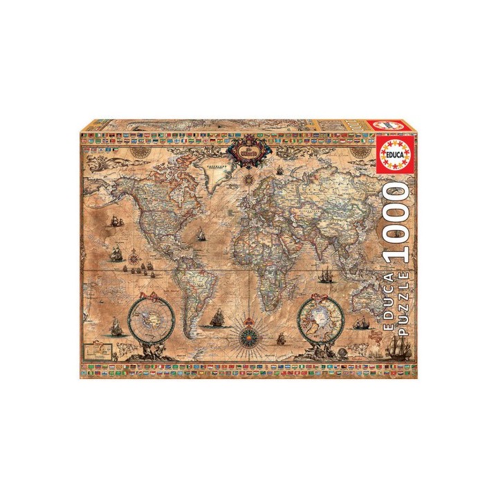 educa antique world map puzzle rompecabezas 1000 pieza(s)