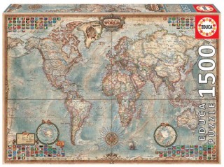 educa political map of the world puzzle rompecabezas 1500 pieza(s)