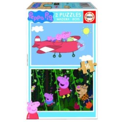 Puzzle Madera Pepa Pig 2x16...