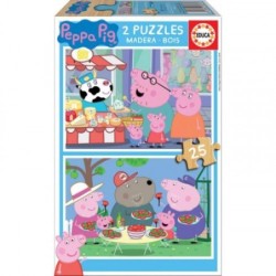 Puzzle Madera Pepa Pig 2x25...