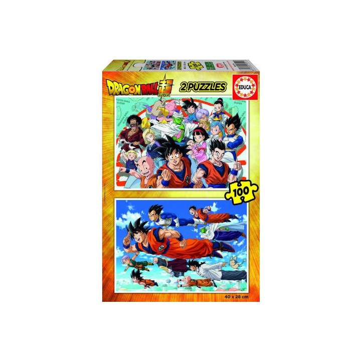 puzzle 2x100 dragon ball de 6-8 anos educa borras 18214