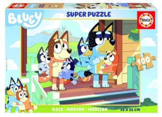 caja puzzle madera bluey 100 piezas  educa borras 19967 educa 19967
