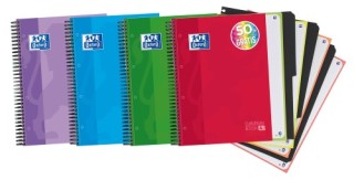 oxford 400027275 cuaderno y block a4+ 120 hojas colores surtidos