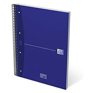 cuaderno europeanbook 1 tapa extradura a4+ 80 hojas 5x5 color azul essentials oxford 100430421