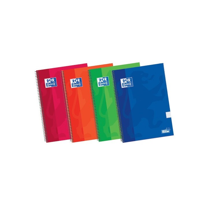 oxford 100430151 cuaderno y block 80 hojas colores surtidos