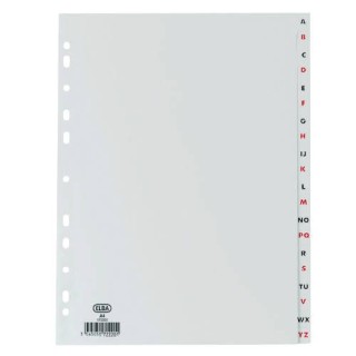indices alfabeticos plastico folio a-z 20 posiciones color gris elba 100210404