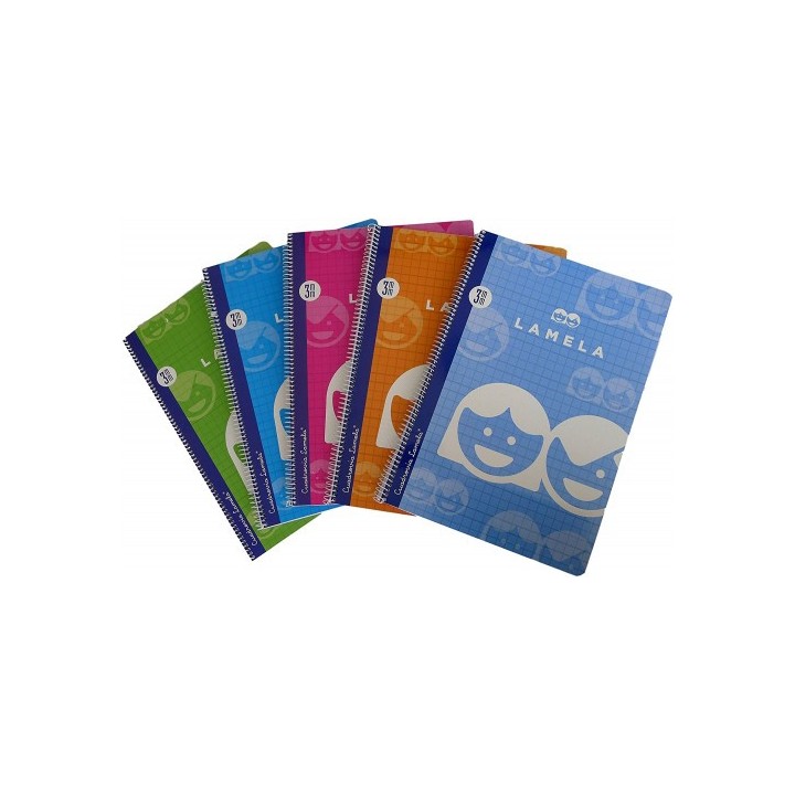 cuaderno basico formato 4o 40 hojas rayado 3 mm surtidos lamela 07003