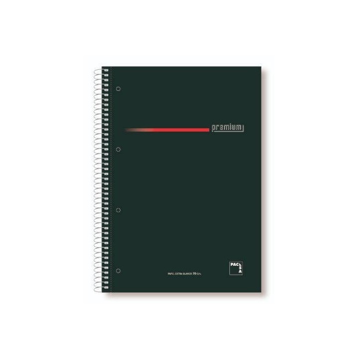 cuaderno serie premium tapa extra dura 70 grs. a-4 (210x297mm.) microperforado 160 hojas cuadricula