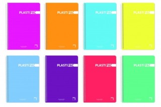cuaderno serie plastipac tapa polipropileno 90 grs. a-4 (210x297mm.) microperforado 100 hojas cuadri