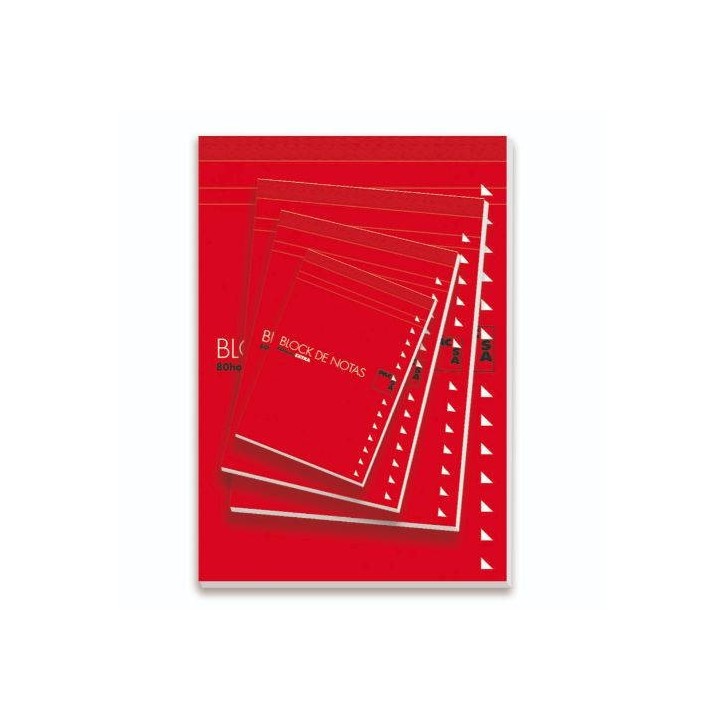 bloc de notas con tapa 60 grs. folio (215x310mm.) 80 hojas cuadricula 4x4 pacsa 18900