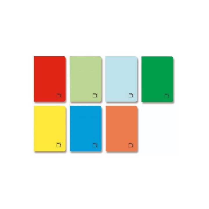 libreta gofrada tapa cartulina 70 grs. a-5+ 48 hojas cuadricula 4x4 con margen surtido pacsa 20070