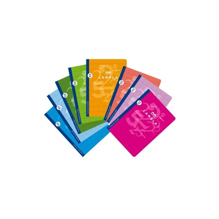 libreta cubierta basica formato a4 rayado 2,5 mm 50 hojas surtidos lamela 06a4002