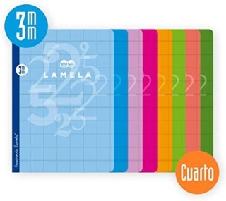 libreta cuarto 50 hojas rayado 3 mm-colores surtidos lamela 06c003