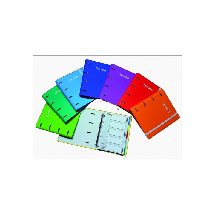 carpeta serie exclusive carpeblock a4 4 anillas mixta 35mm + recambio 120h. 5x5 greca 8 colores surt