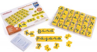 juego abecedario mayusculas y minusculas 168 piezas miniland 31875